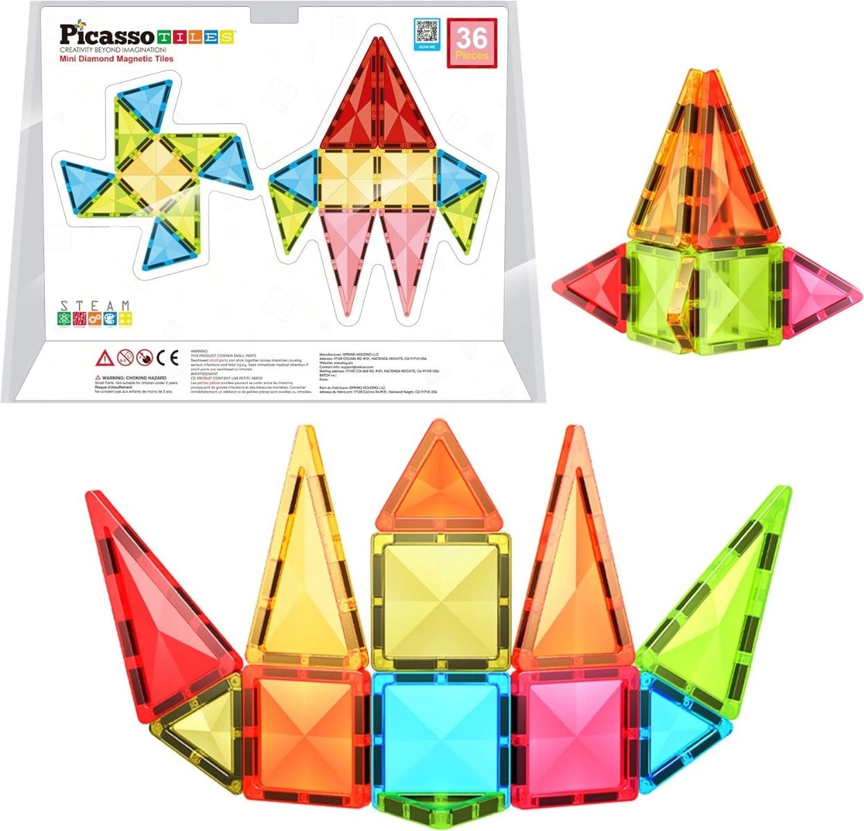 Picasso Magnetic Mini Diamond Building Set - 36 pcs