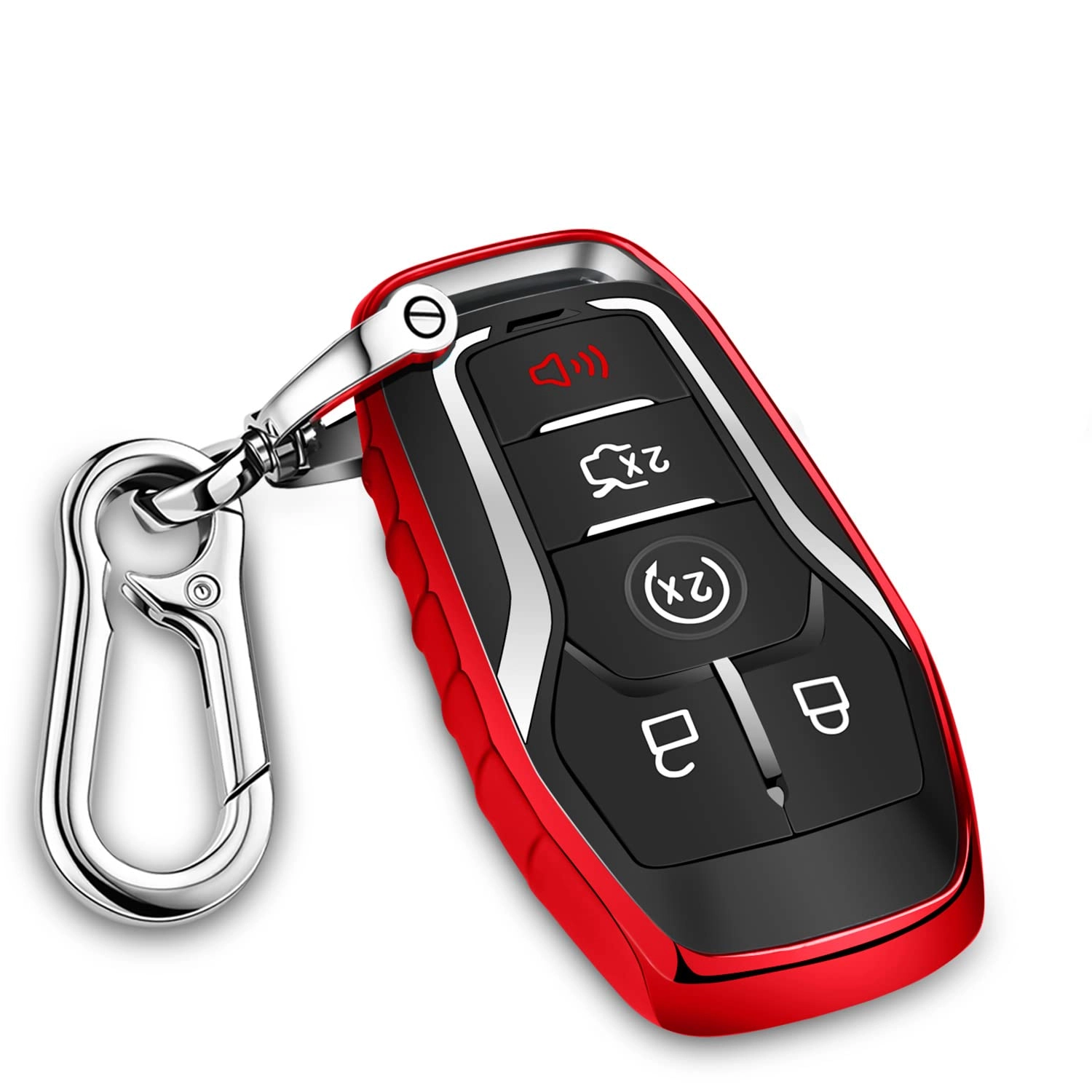 QBUC Key fob Cover TPU Car Key Case Protector for Ford Fusion F-150 Edge Explorer Mustang Lincoln MKZ MKC