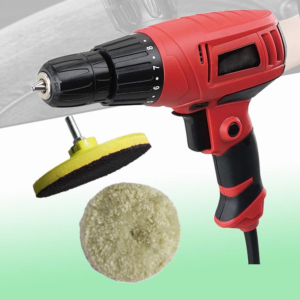 MLD electric screwdriver - 350Watt Forward Reversible + Polishing Buffing wool pad set
