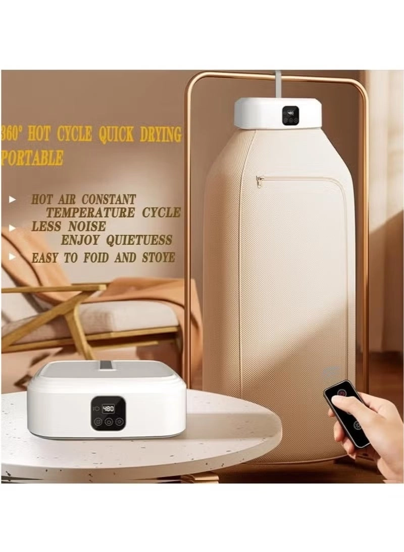 Portable Electric Laundry Dryer - Remote Control Foldable