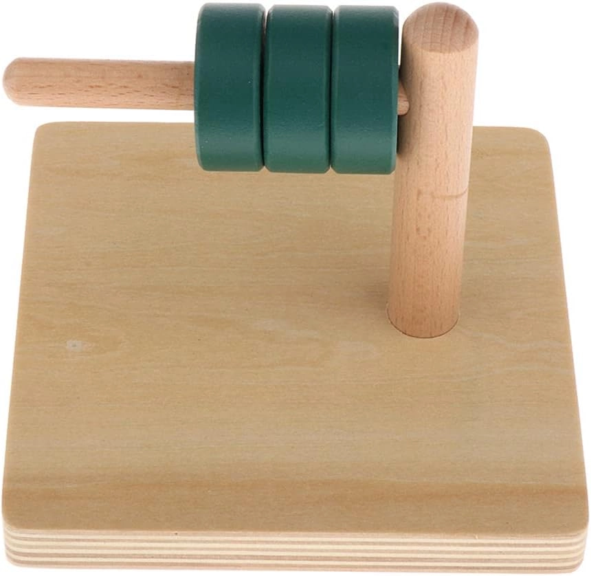 Kids Wooden Discs on Horizontal Dowel - 0klarako3 years 1 Set