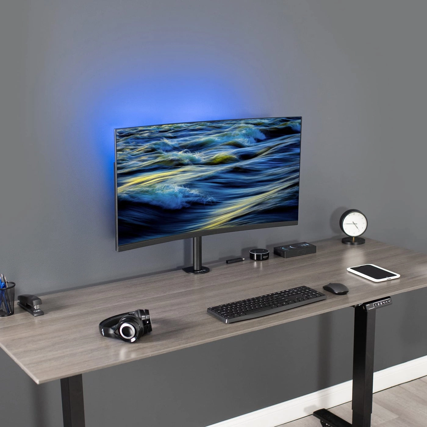 Single Monitor Desk Mount - Single 13 to 38 inch 75x75mm and 100x100mm