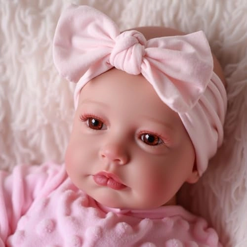 Reborn Baby Doll - 20 Inch Vinyl Cloth Body Black Ages 3+