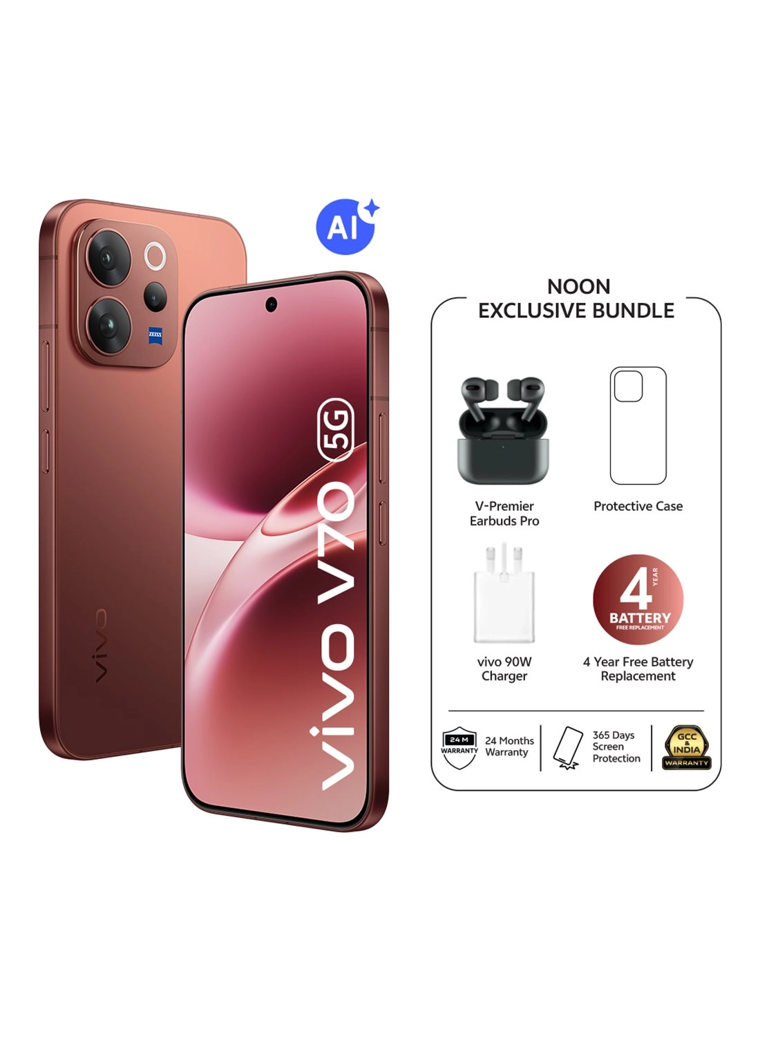 VIVO V70 - 8 GB 256 GB Bundle