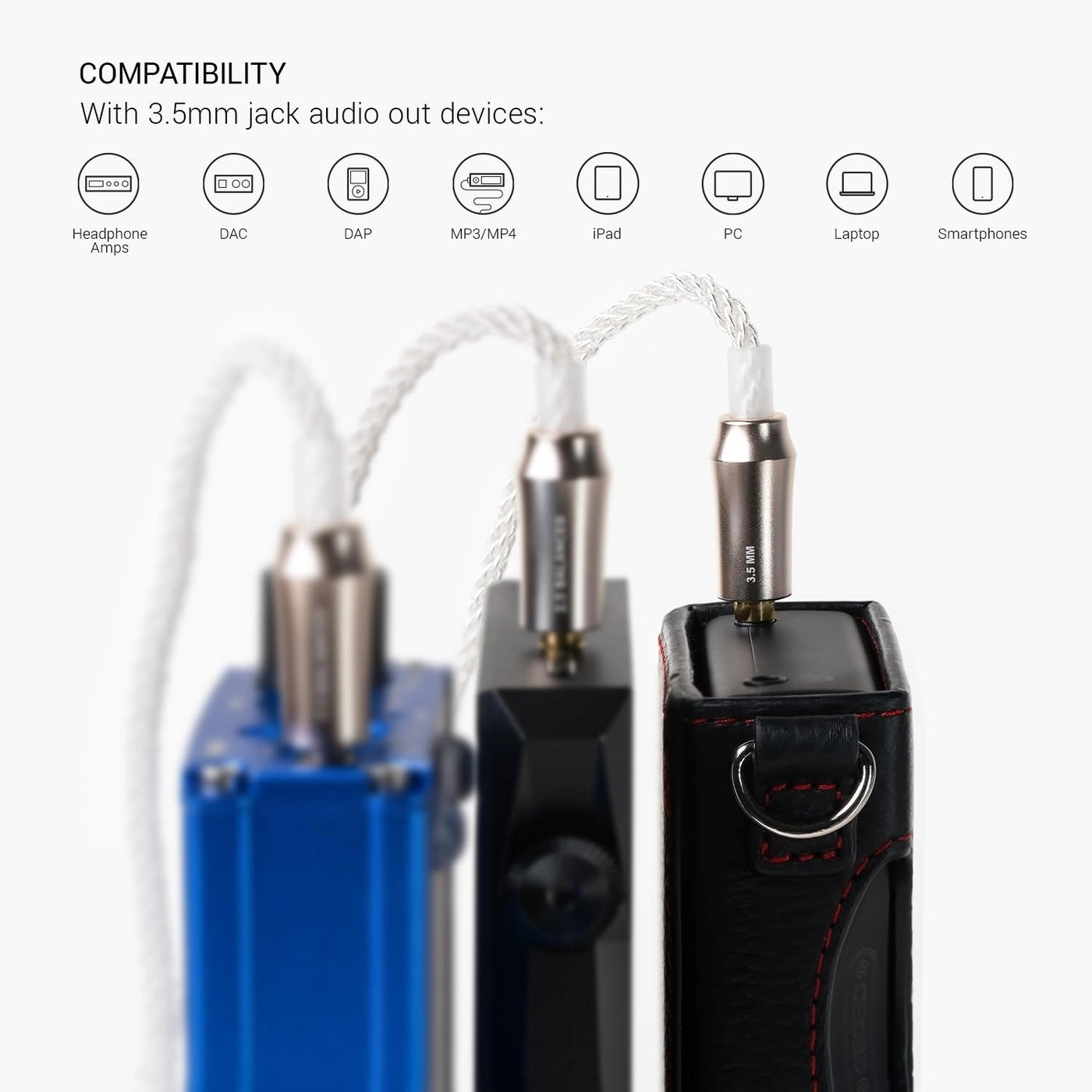 Mono Headphone Cable - 3.5mm 3.9ft