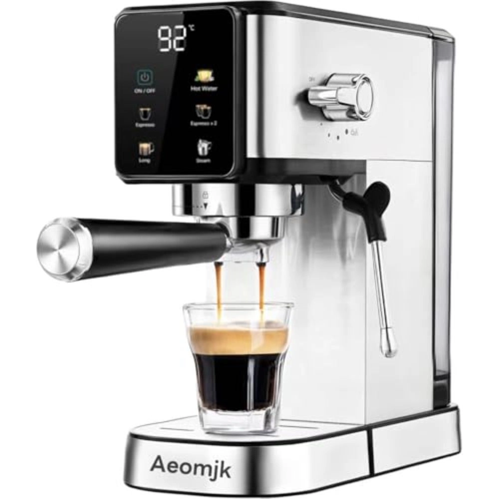 Espresso Coffee Maker - 19-Bar Pump & Milk
