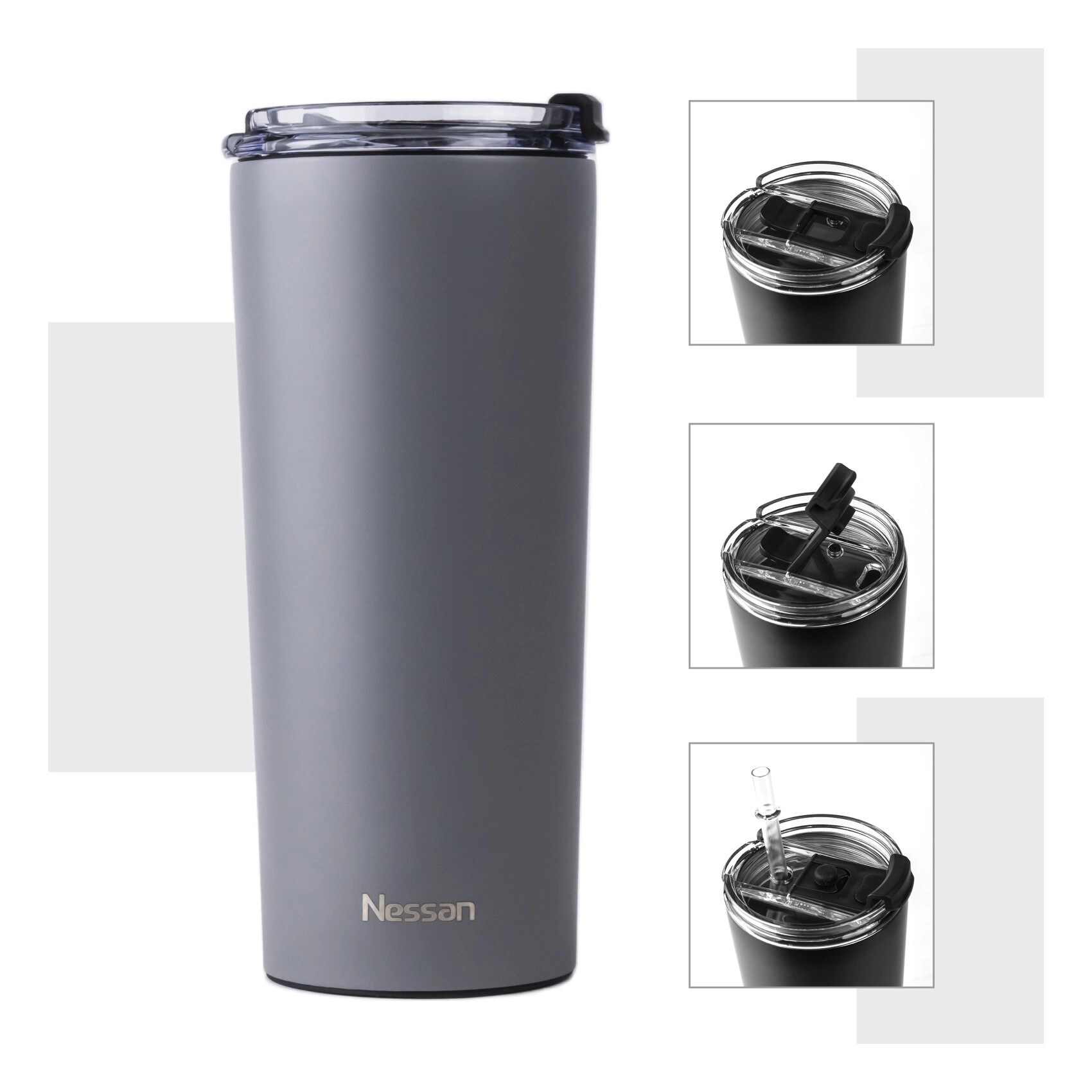 Stainless Steel Double Wall Vacuum Mug - 600ml