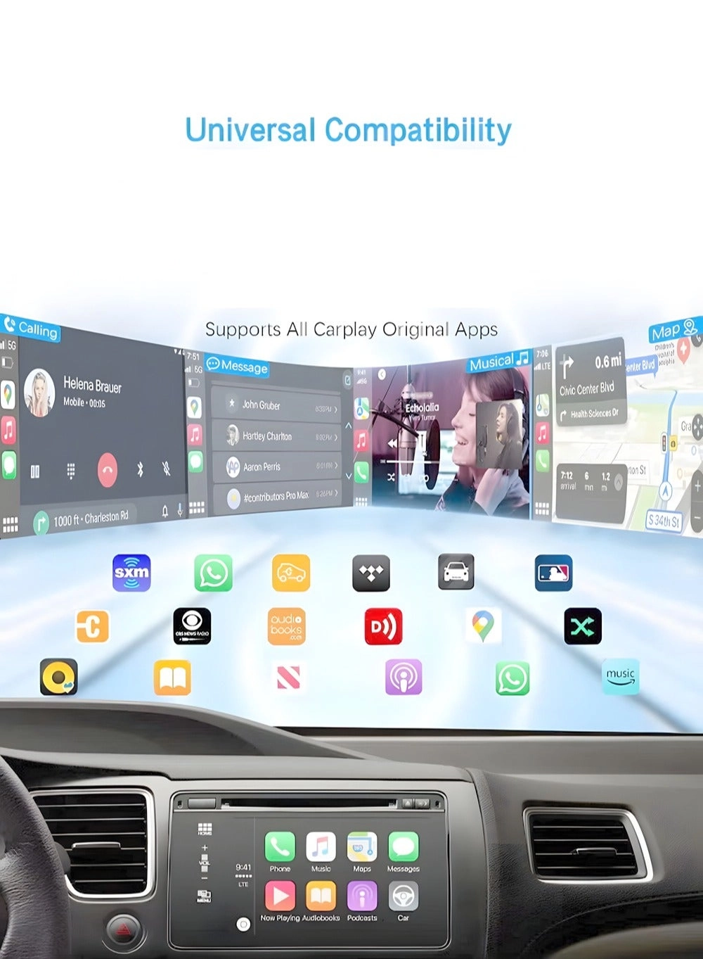 Wireless Carplay Adapter - Wireless Apple iPhone Android Phone