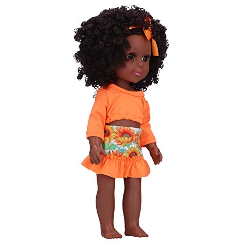 Baby Doll - 14 Inch African Orange and Yellow Flower Skirt