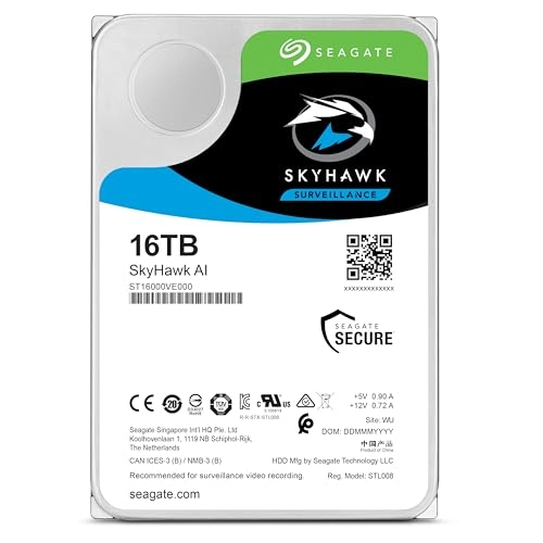 SkyHawk AI 3.5" 7200rpm 256MB SATA 6Gb/s (ST16000VE002) - 16 TB