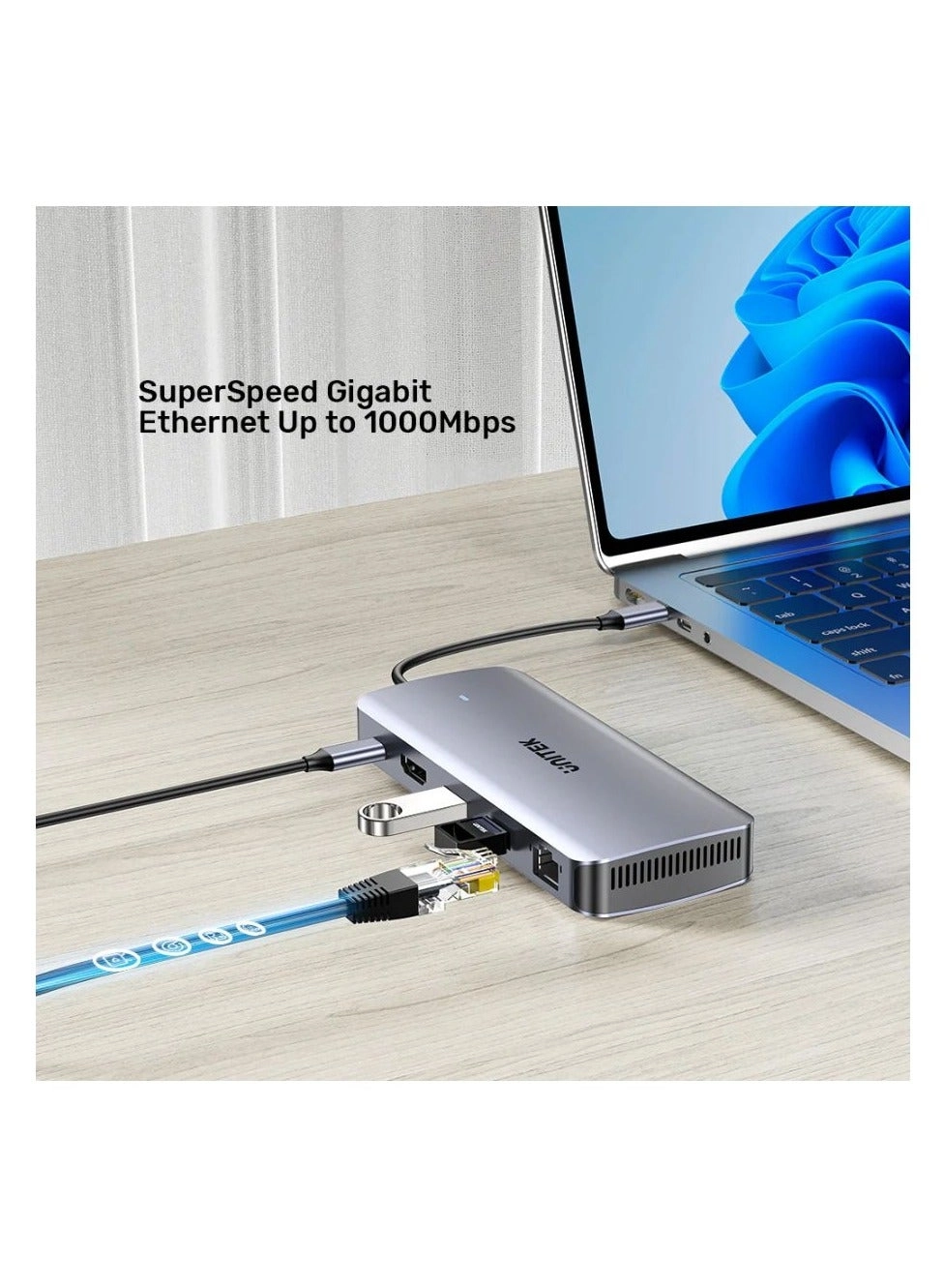 6-in-1 USB-C Hub - Built-in M.2 SSD Enclosure 4K HDMI