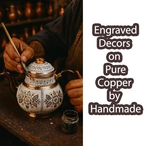 Turkish Copper TeaPot - Copper 33.8 Fluid Ounces