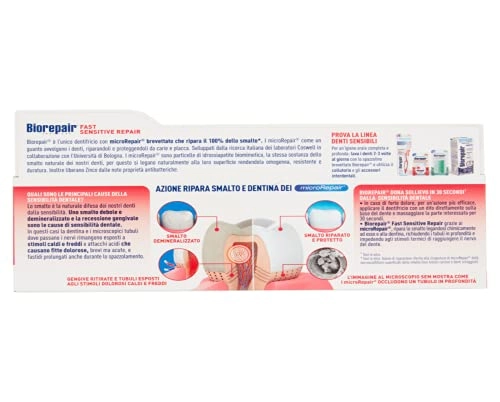 Biorepair Fast Sensitive Repair microRepair Toothpaste children under 6 75ml