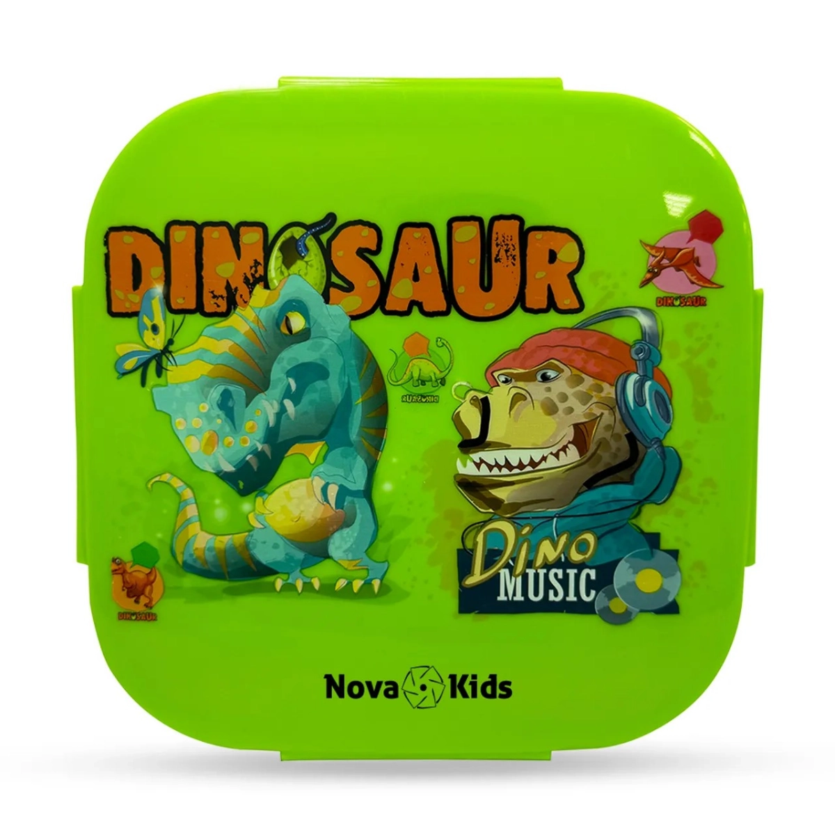 Nova Kids Square Bento Lunch Box - Dino Green 1000ml