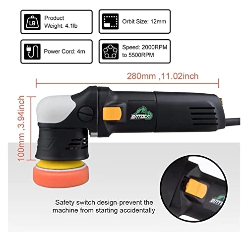 Mini Dual Action Car Polisher - 600W 4Inch