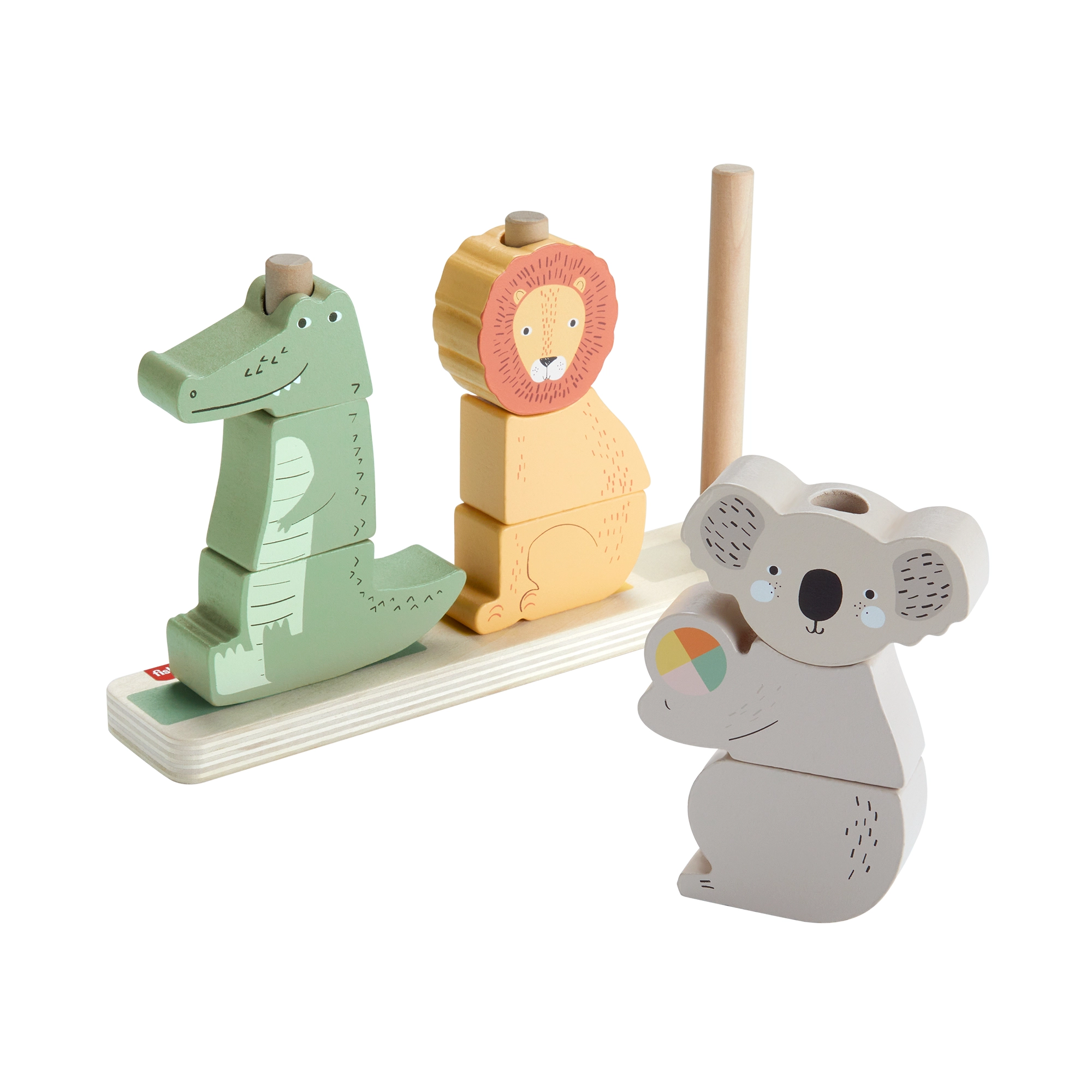 Fisher-Price Stacking And Sorting Animals In Wood - 12 months+ 10 pieces