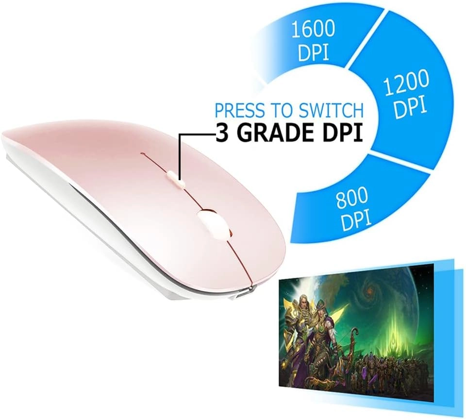 LED Rechargeable Mouse - Bluetooth