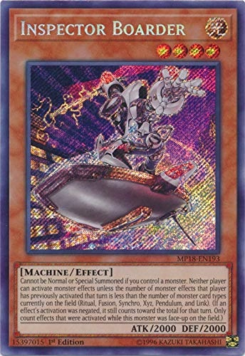 Konami Yu-Gi-Oh Inspector Boarder MP18-EN193 - 2018 Mega-Tin Mega Pack 1st Edition Secret Rare