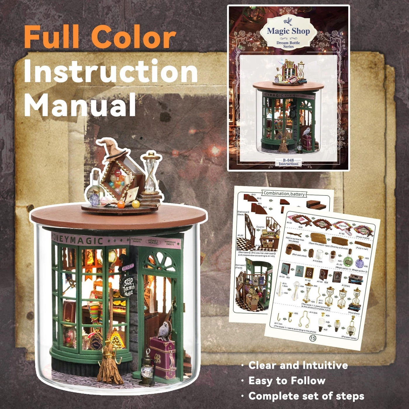Dollhouse Miniature DIY House Kit - Dream Bottle Series 1:32