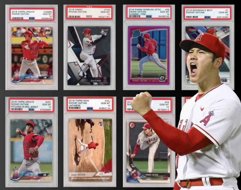Shohei Ohtani PSA Graded Card - 1pcs + Baseball Card Pack - 2pcs