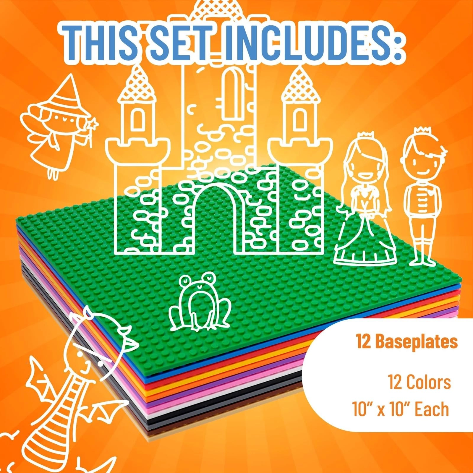 Stackable Baseplates - 12 pcs