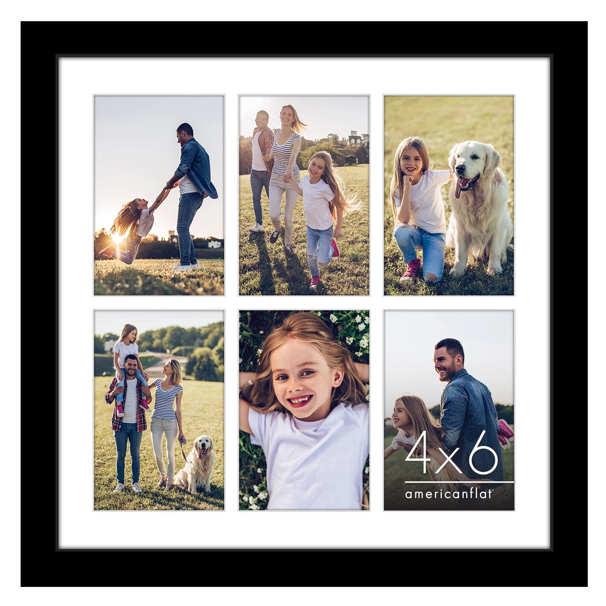 Americanflat Collage Picture Frame - 14x14 Six 4x6
