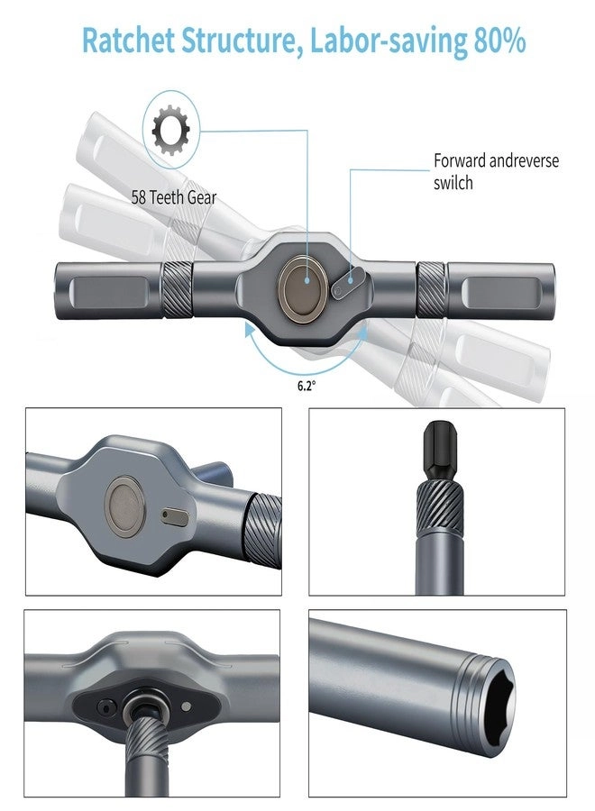 Magnetic Ratcheting Multi-Bit Screwdriver Set (42 Pcs)