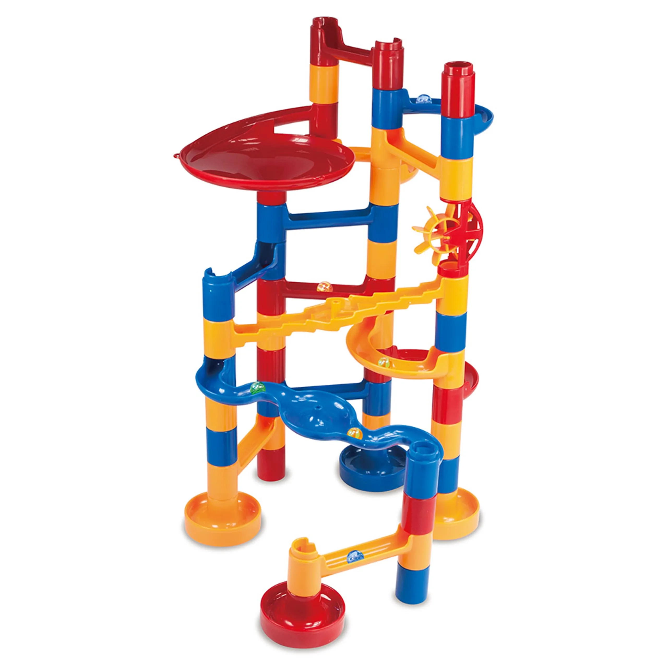 Super Marble Run - 9 chutes 24 tubes 8 marbles