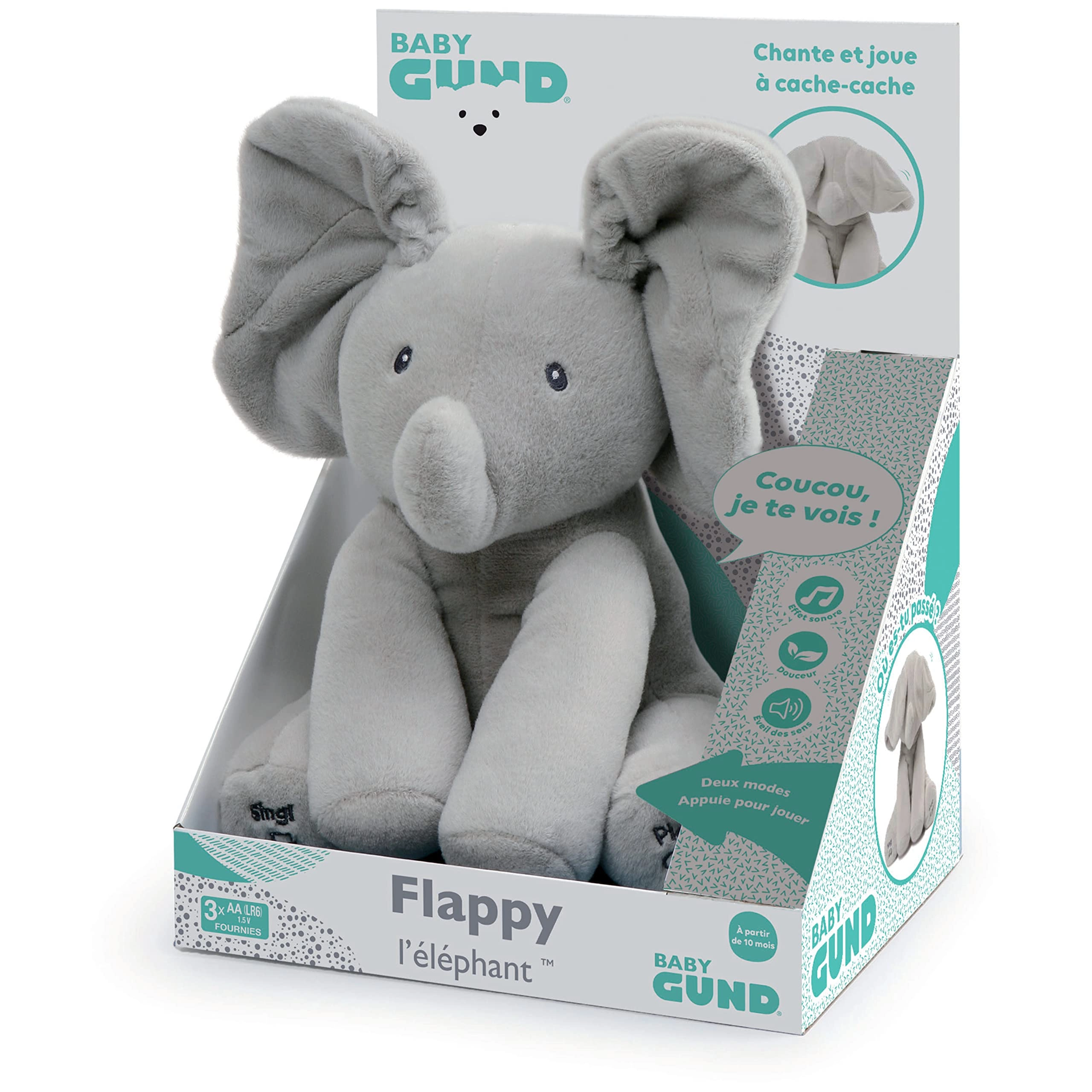 GUND Flappy the Elephant 30.5 cm Plush French Version