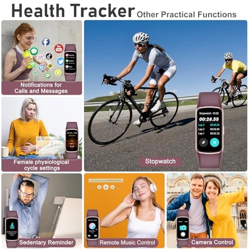 Fitness Tracker - 24/7 Heart Rate Blood Oxygen 1.47'' Waterproof