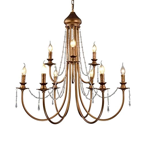 Rustic Flower Chandelier - 7 head Black