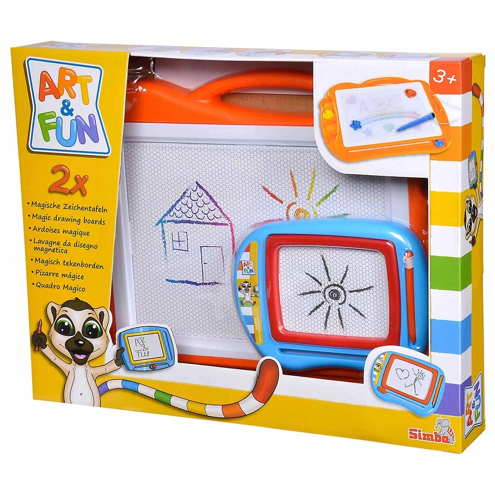 Art & Fun Drawing Boards - Multi Colour Twin Pack