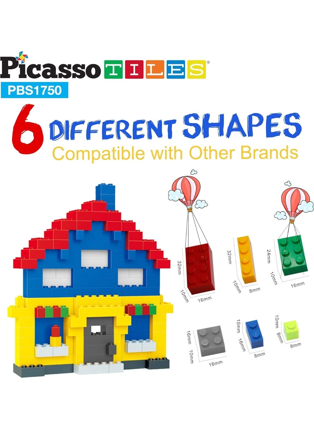 Building Block Tiles - 1750pcs