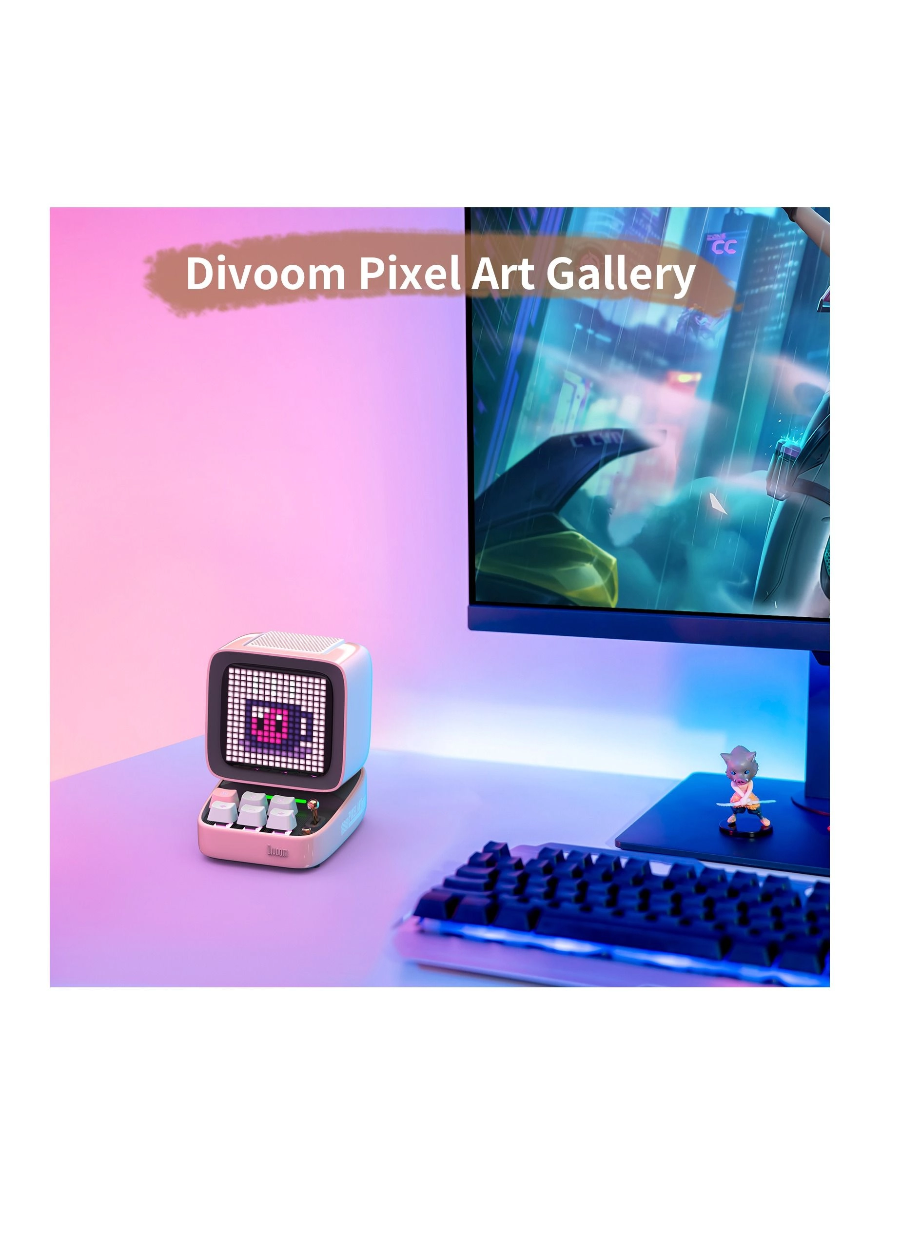 Ditoo-Pro - Alarm clock Pixel Art Display
