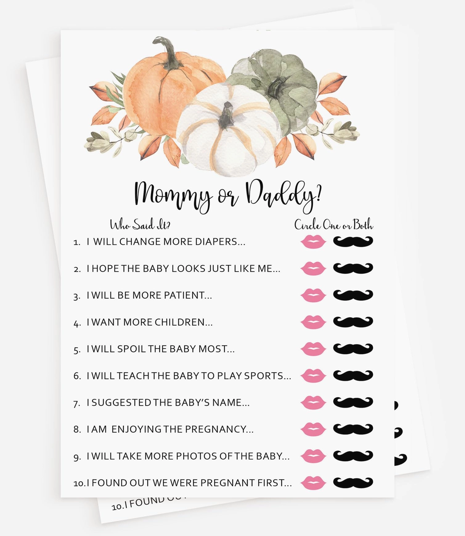 All-Ewired-Up Baby Shower Who Said It? - 50-Cards Gender Neutral