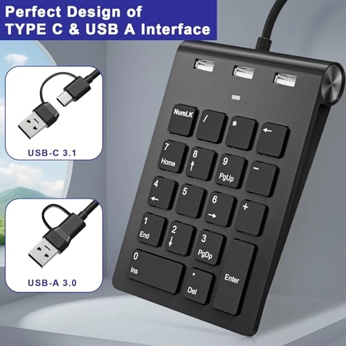 NK622 - 18 Key USB-A USB-C 3 USB 2.0 Ports