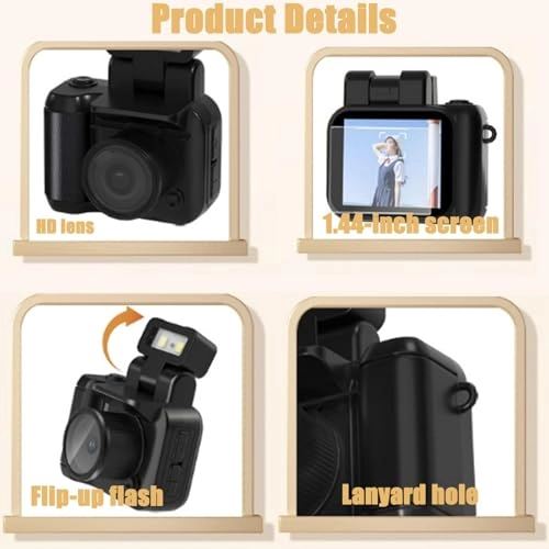 Mini Digital Camera - 1080p LED Flashlight Black