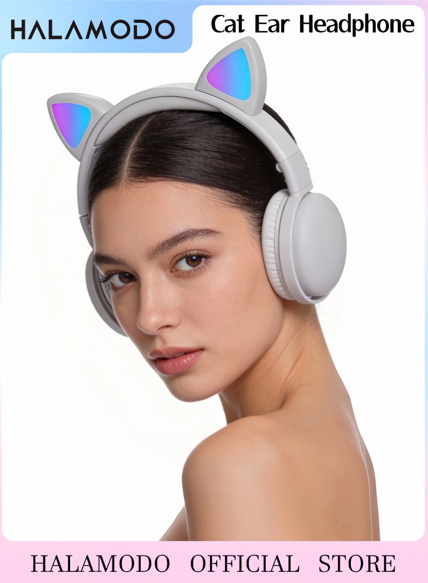 halamodo Cat Ear Headphones Wireless Headphone