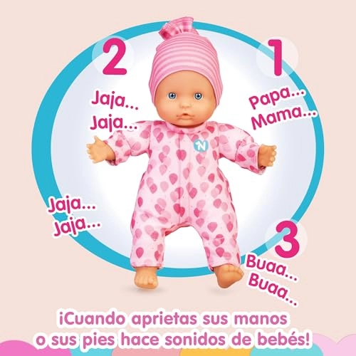 Soft Doll - 3 functions Baby sounds Ages 3+