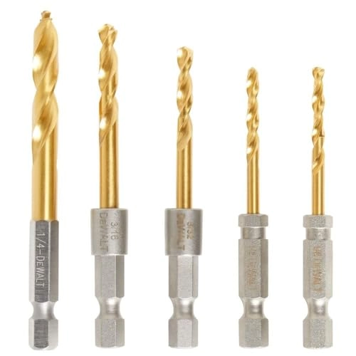 DeWALT Drill Bit Set - Titanium Nitride Coated 5pc