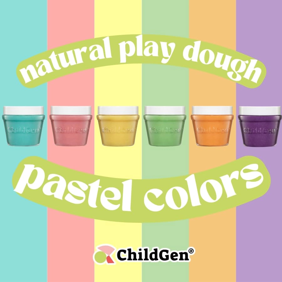 Play Dough Set - Natural 128g 6pcs.