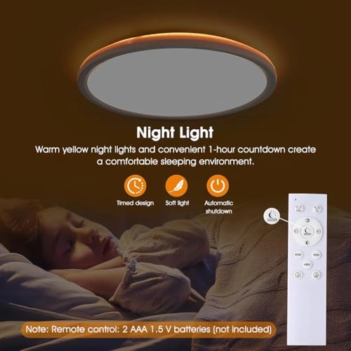 LED Ceiling Light - 3000-6500K Dimmable