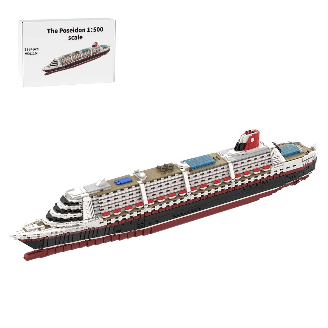 WOWOBONTOY Cruise Ship Building Blocks Set - Poseidon 3794 pcs