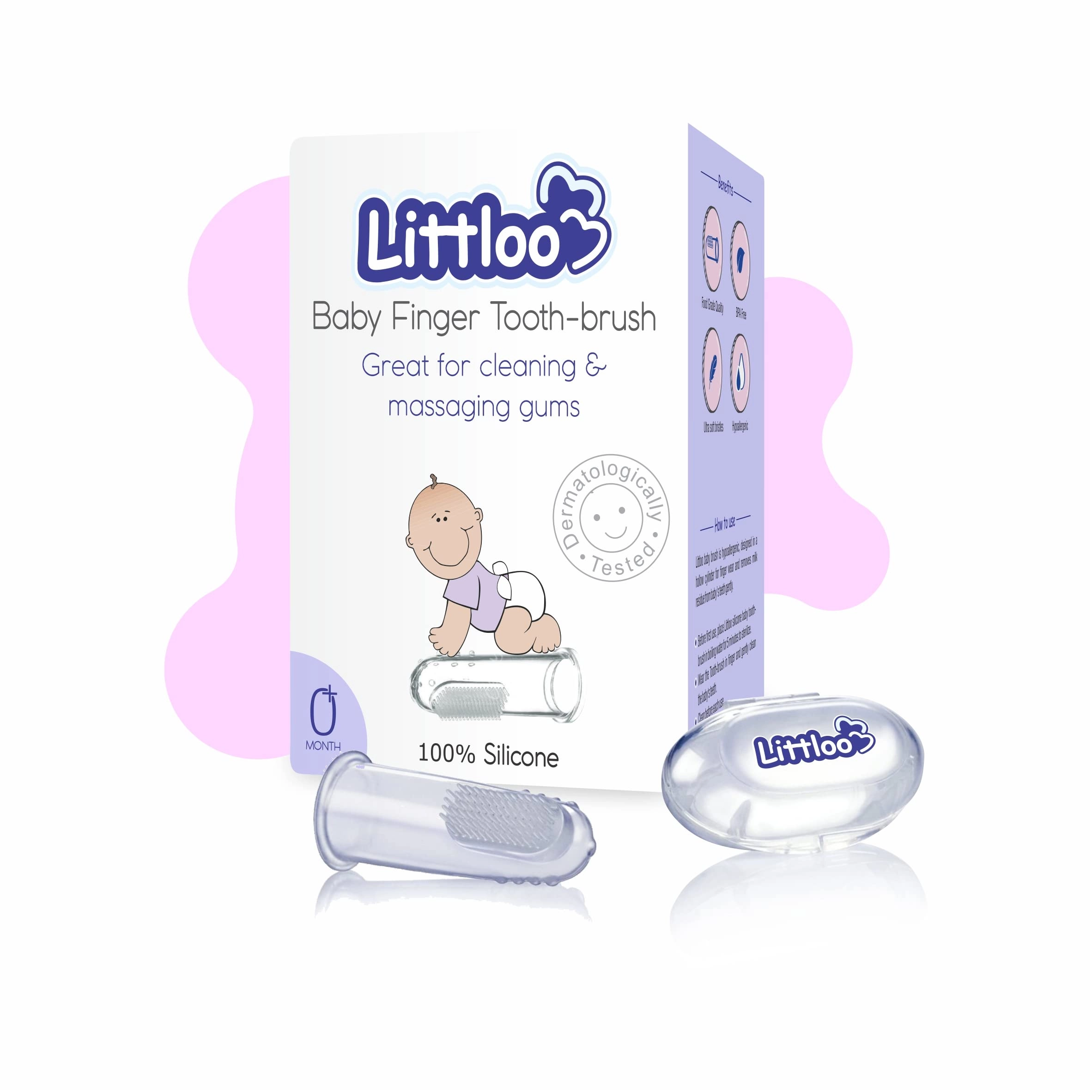 littloo Finger Toothbrush - Flexible Bristles