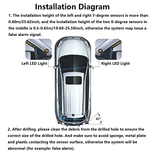 Ultrasonic Blind Spot Monitoring System Kit
