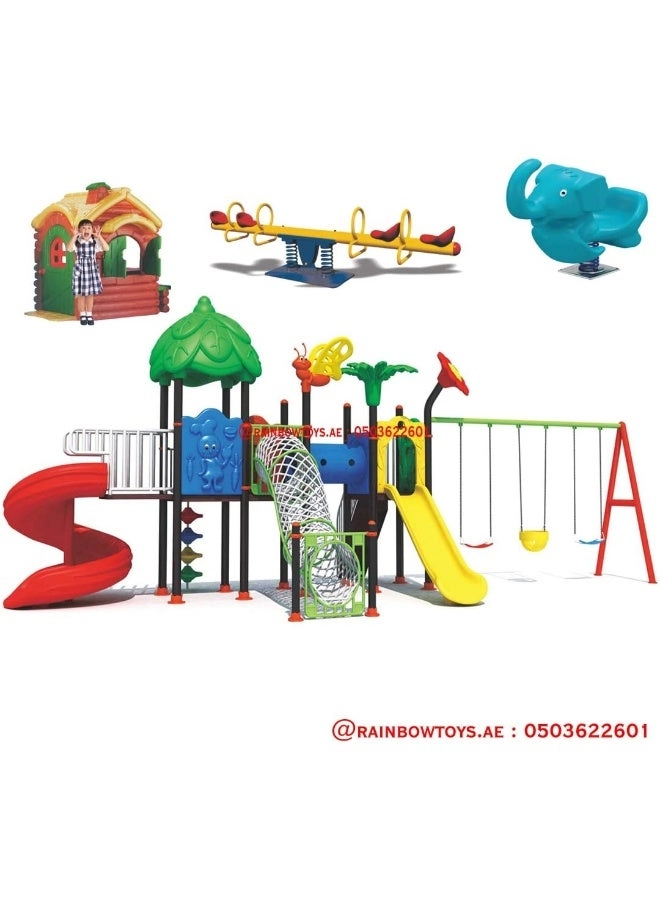 Adventure Activity For Kids - Slide Swings 900x470x360cm