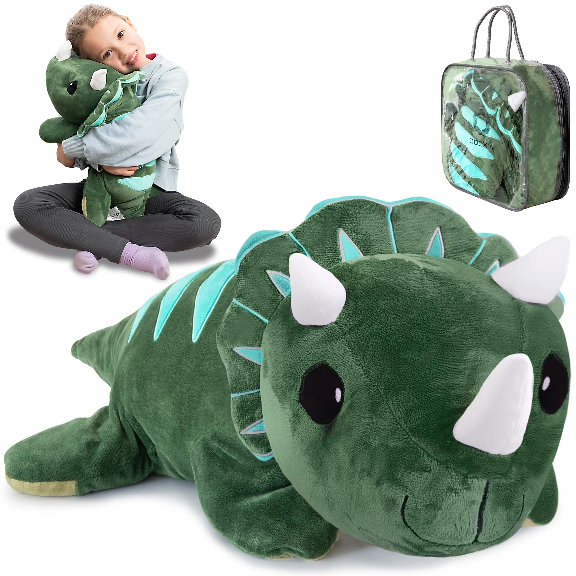odoxia Dinosaur 1 57 cm Weighted Plush - 2.4 Kilograms Green