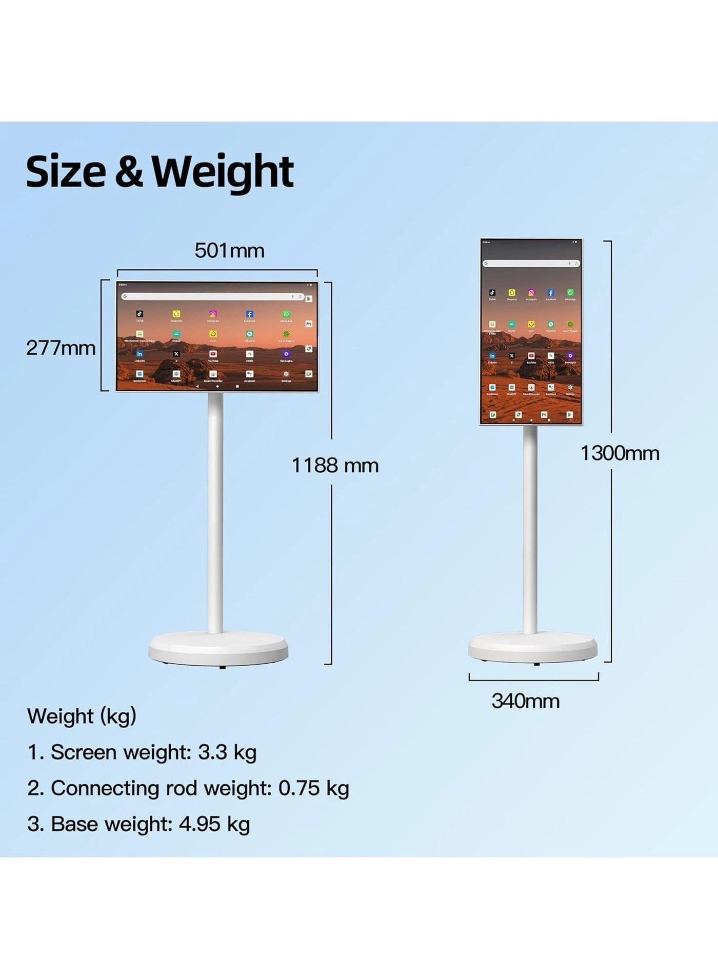 Smart Movable Touch Screen Display - 32 in 4K