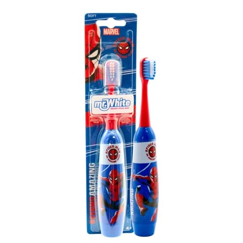 Spiderman Battery Powered Electric Toothbrush - 1 AA Battery Soft bristles