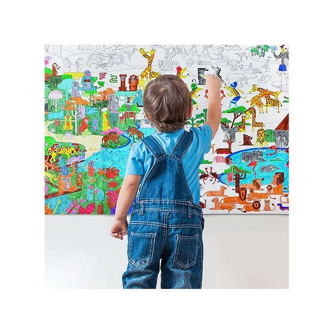 Traveller Africa Coloring Poster - Educational Geography for Kids 3+